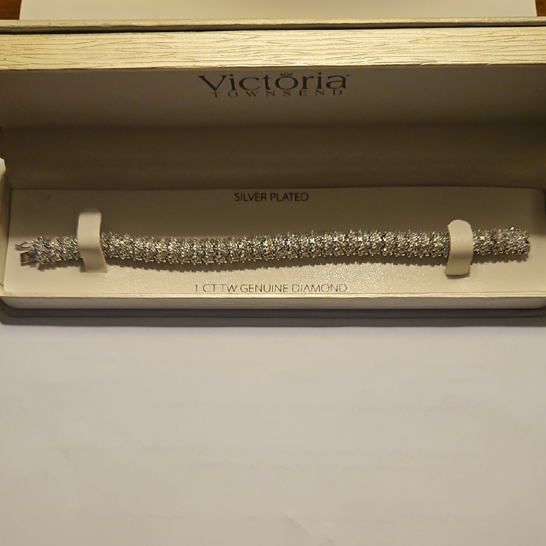 Victoria Townsend Silver Diamond Bracelet